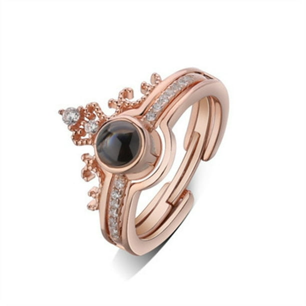 Horse Eye Amazing Shiny Rose Gold Plated Austrian White Crystal Ring Sz 6-10 Horse Eye Amazing Shiny Rose Gold Plated Austrian White Crystal Ring Sz 6-10